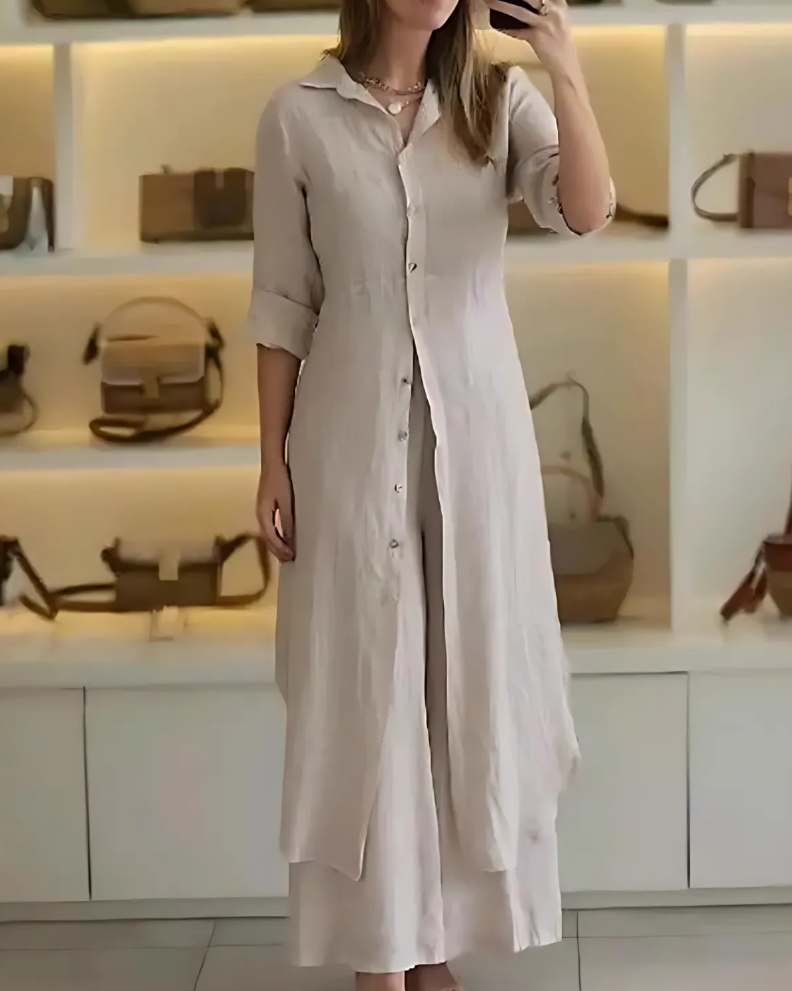 Conjunto Clara | Linho Premium (Estilo Europeu)